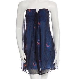 Elizabeth and James designer Dress Peacock print M